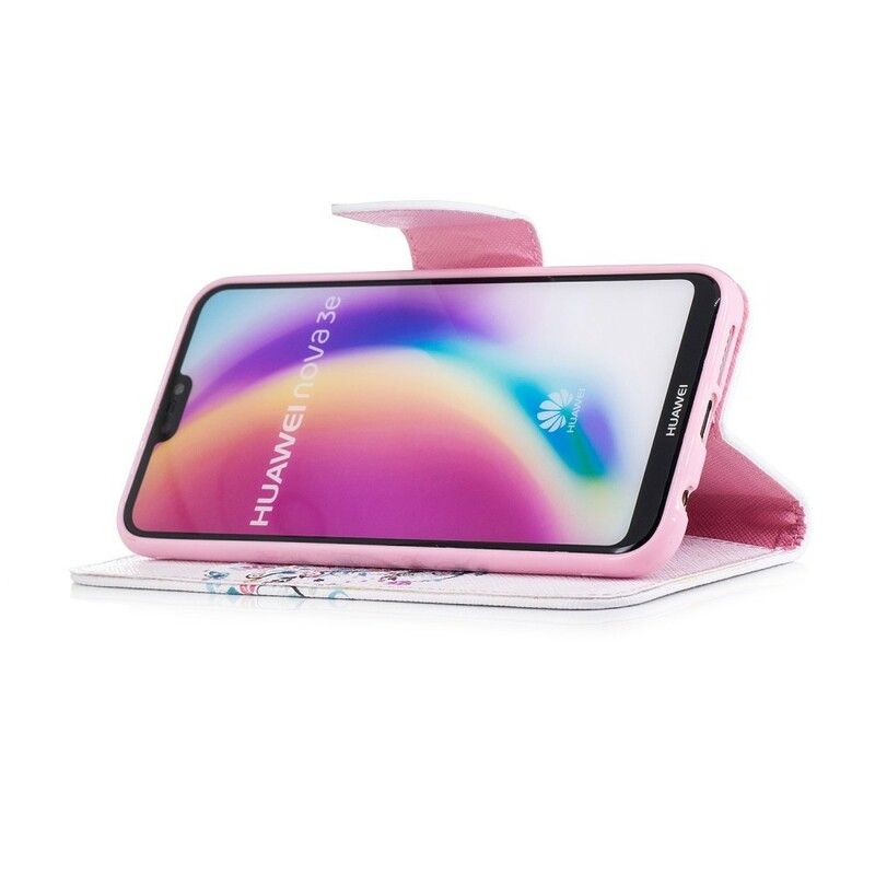 Flip Cover Huawei P20 Lite Blomstret Træ