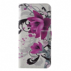 Flip Cover Huawei P20 Lite Tropiske Blomster