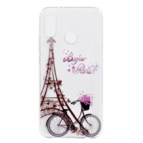 Mobilcover Huawei P20 Lite Transparent Bonjour Paris