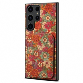 Cover Samsung Galaxy S24 Ultra 5g Med Blomsterkortholder