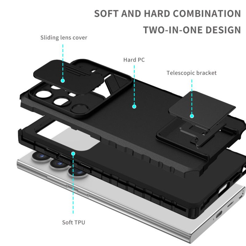 Cover Samsung Galaxy S24 Ultra 5g Support- Og Beskyttelseslinser