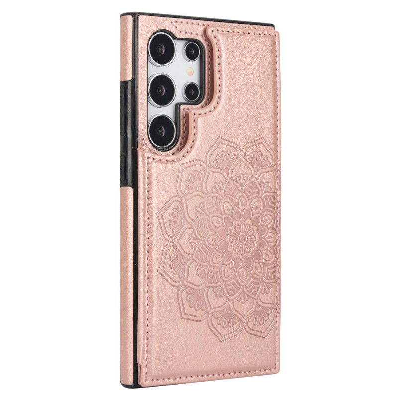 Cover Til Samsung Galaxy S24 Ultra 5g Mandala Blomstermønster Og Støtte