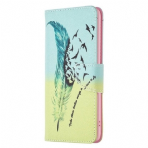 Flip Cover Samsung Galaxy S24 Ultra 5g Fjer Og Fugle