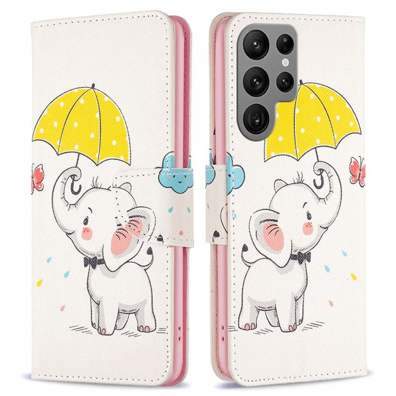 Flip Cover Samsung Galaxy S24 Ultra 5g Paraply Og Elefant