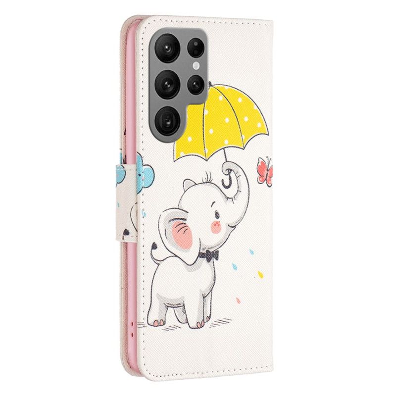 Flip Cover Samsung Galaxy S24 Ultra 5g Paraply Og Elefant