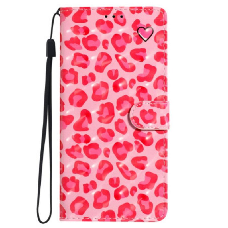 Flip Cover Samsung Galaxy S24 Ultra 5g Pink Leopard Print