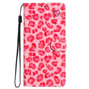 Flip Cover Samsung Galaxy S24 Ultra 5g Pink Leopard Print