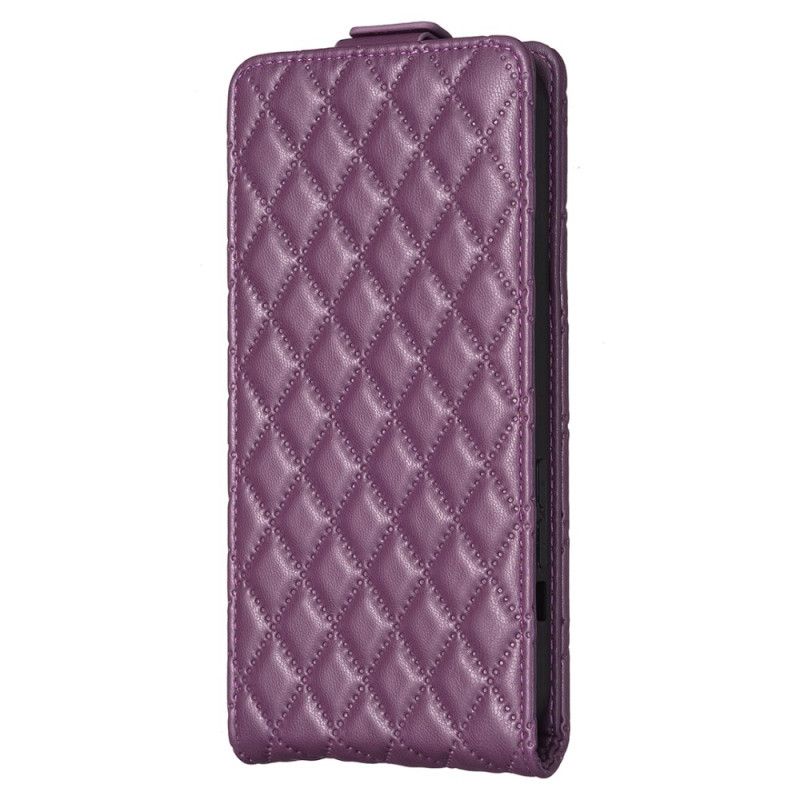 Flip Cover Samsung Galaxy S24 Ultra 5g Quiltet Med Lodret Klap