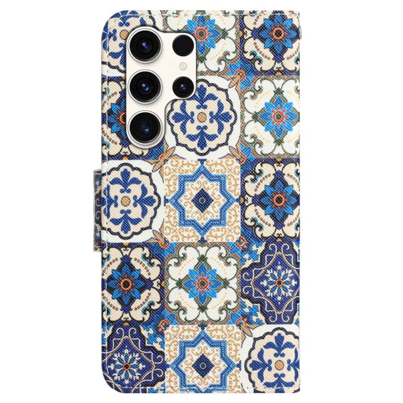 Flip Cover Samsung Galaxy S24 Ultra 5g Retro Totem Med Rem