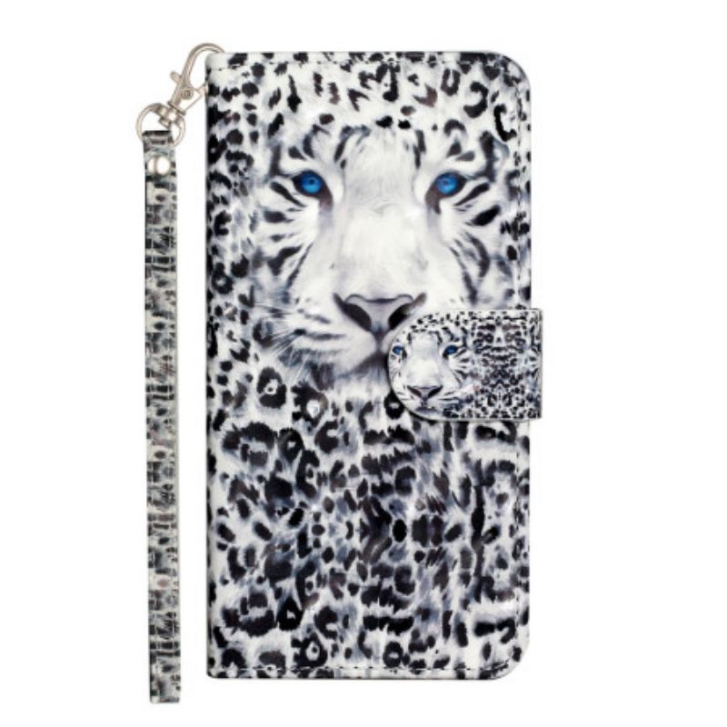 Læder Cover Samsung Galaxy S24 Ultra 5g Telefon Etui Leopardrem