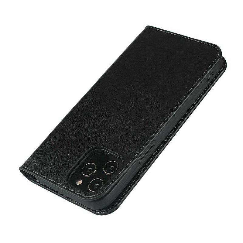 Cover iPhone 12 Pro Max Flip Cover Ægte Læder