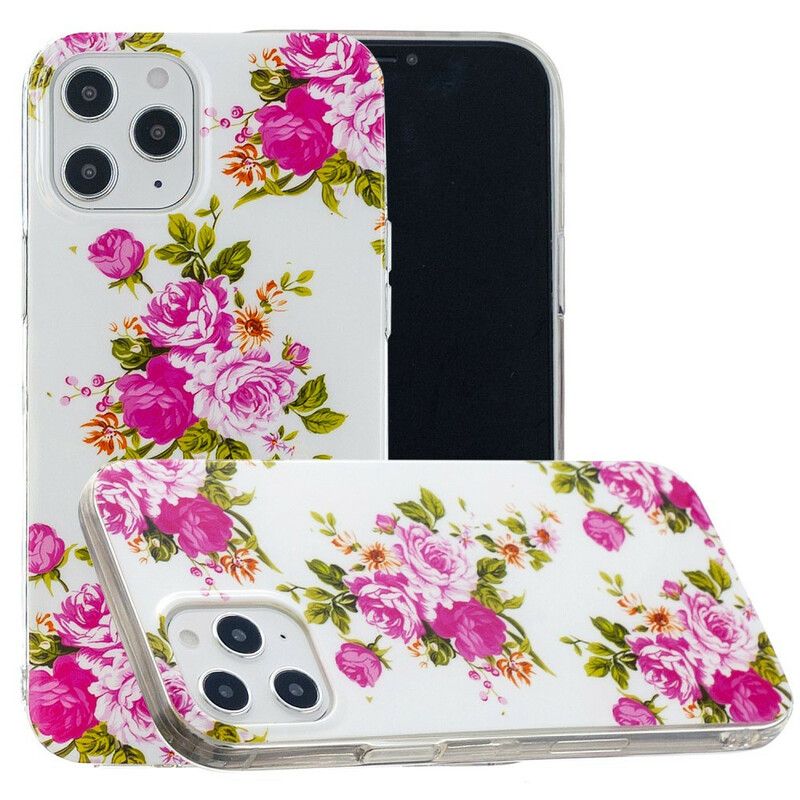 Cover iPhone 12 Pro Max Fluorescerende Frihedsblomster