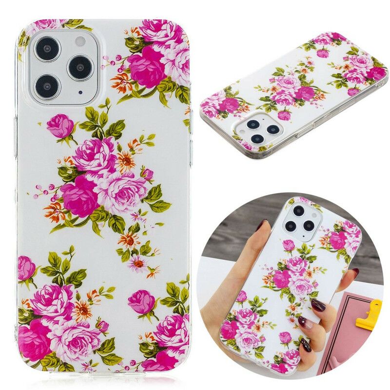 Cover iPhone 12 Pro Max Fluorescerende Frihedsblomster