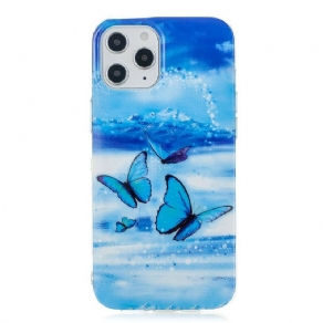 Cover iPhone 12 Pro Max Fluorescerende Sommerfugle-serien