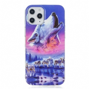 Cover iPhone 12 Pro Max Fluorescerende Wolf Series