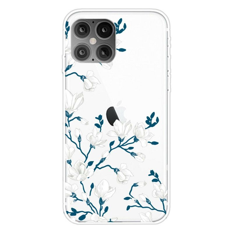 Cover iPhone 12 Pro Max Hvide Blomster