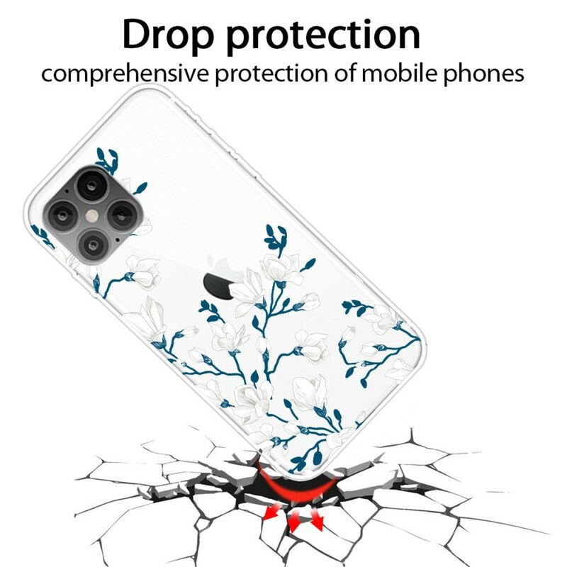 Cover iPhone 12 Pro Max Hvide Blomster