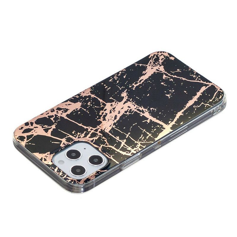 Cover iPhone 12 Pro Max Marmorfarvet Geometri 2