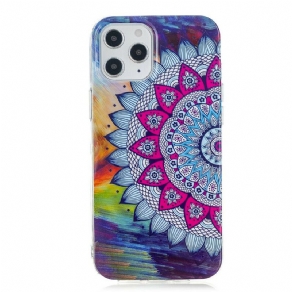 Mobilcover iPhone 12 Pro Max Fluorescerende Farverig Mandala