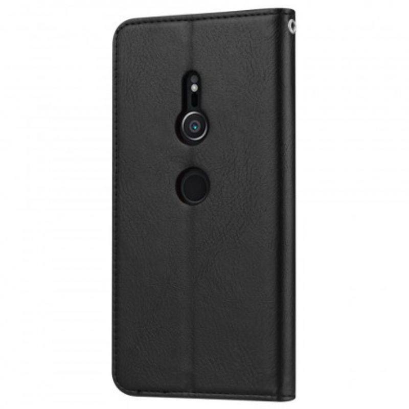 Cover Sony Xperia XZ3 Flip Cover Faux Læder Kortholder