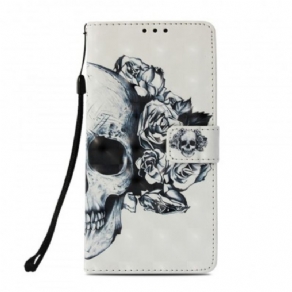 Flip Cover Sony Xperia XZ3 Blomsterskalle