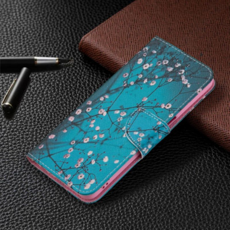 Cover Oppo A54 5G / A74 5G Flip Cover Blomstrende Grene