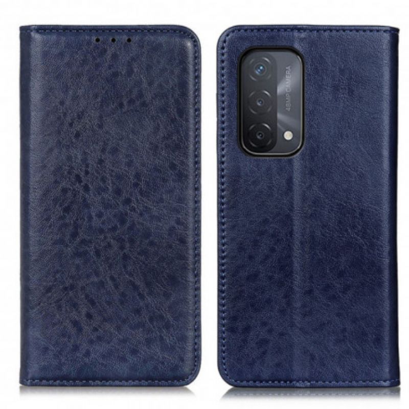 Cover Oppo A54 5G / A74 5G Flip Cover Split Lædertekstur