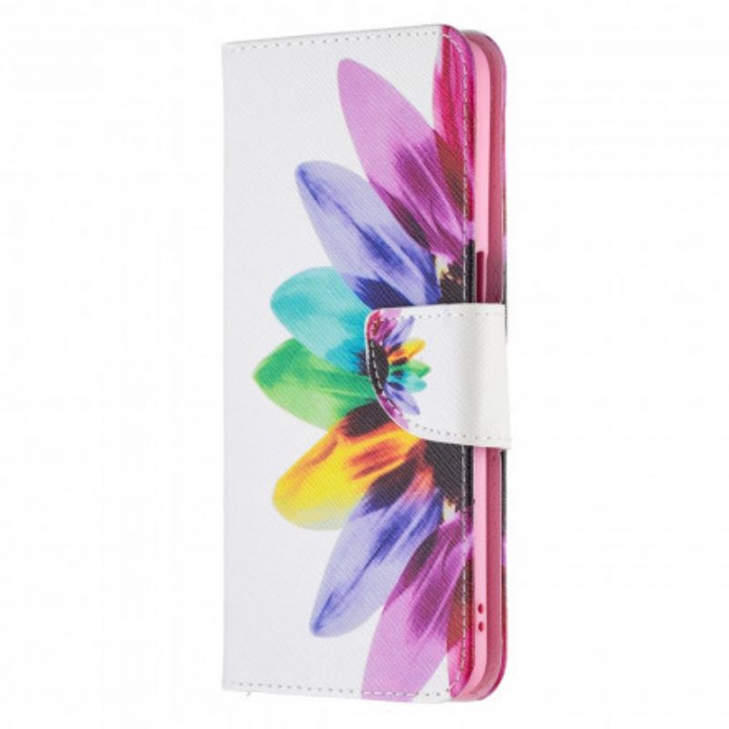 Flip Cover Oppo A54 5G / A74 5G Akvarelblomst