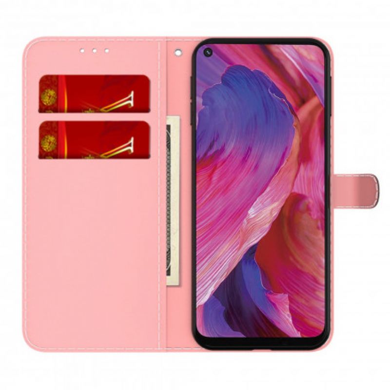 Læder Cover Oppo A54 5G / A74 5G Akvarel