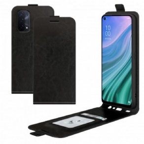 Læder Cover Oppo A54 5G / A74 5G Flip Cover Lædereffekt Lodret Klap