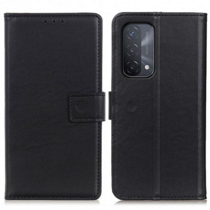 Læder Cover Oppo A54 5G / A74 5G Simpelt Kunstlæder