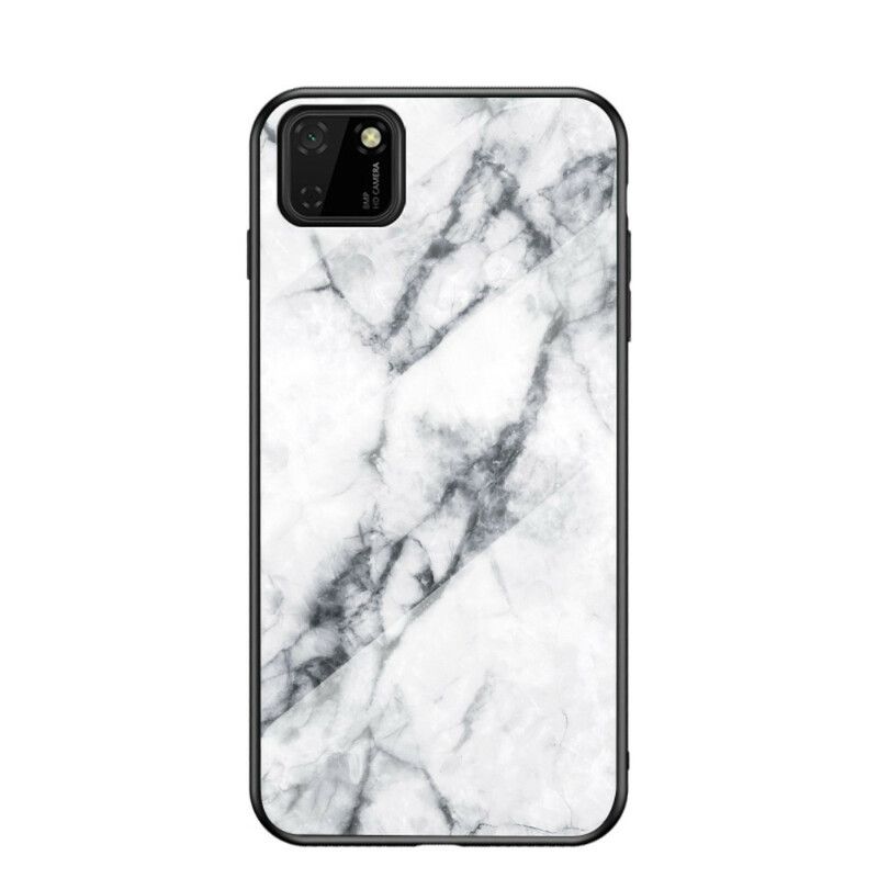 Cover Huawei Y5p Marmorfarver Hærdet Glas