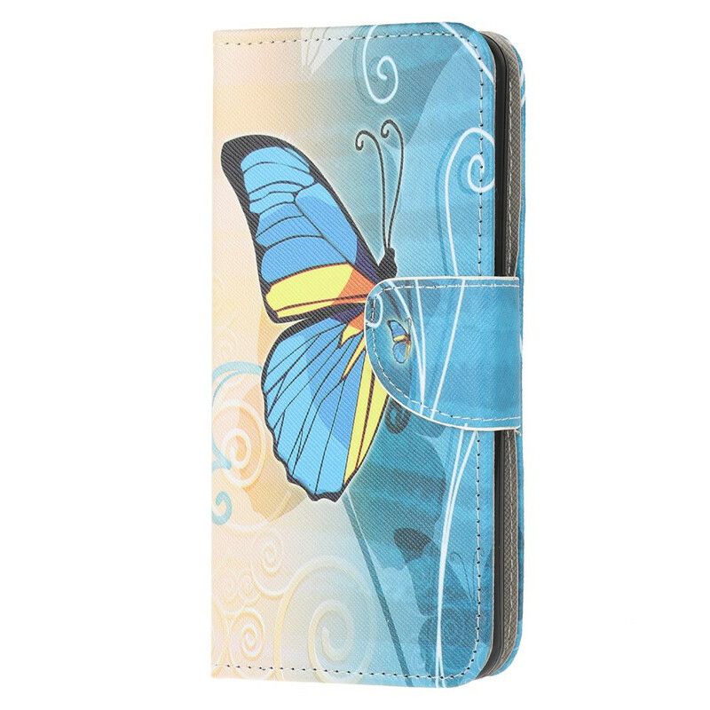 Flip Cover Huawei Y5p Sommerfugle Og Blomster 2