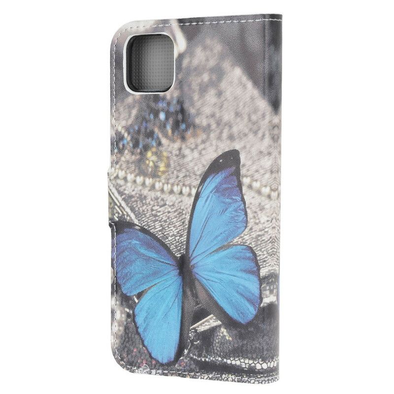 Flip Cover Huawei Y5p Sommerfugle Og Blomster