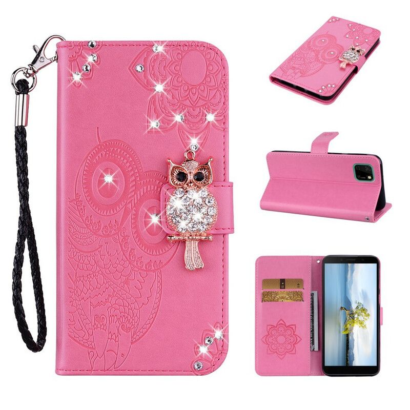 Flip Cover Huawei Y5p Ugle Mandala Og Charm