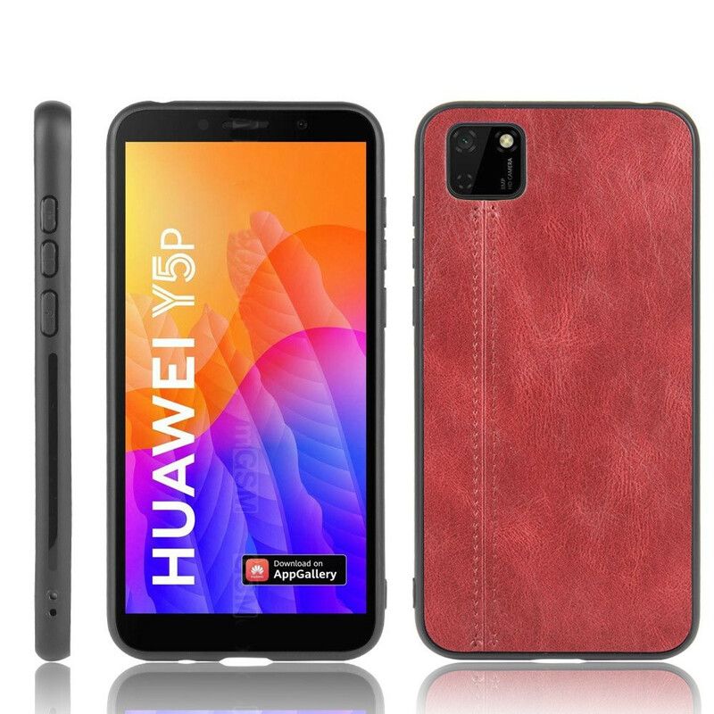 Mobilcover Huawei Y5p Stil Lædersøm