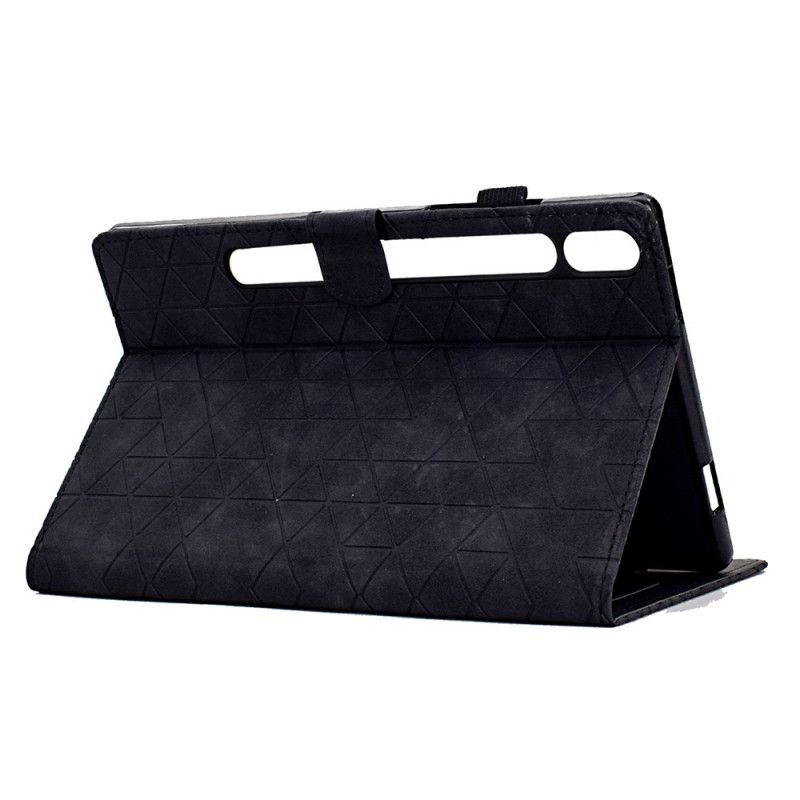 Flip Cover Samsung Galaxy Tab S9 Fe Geometrisk Mønster