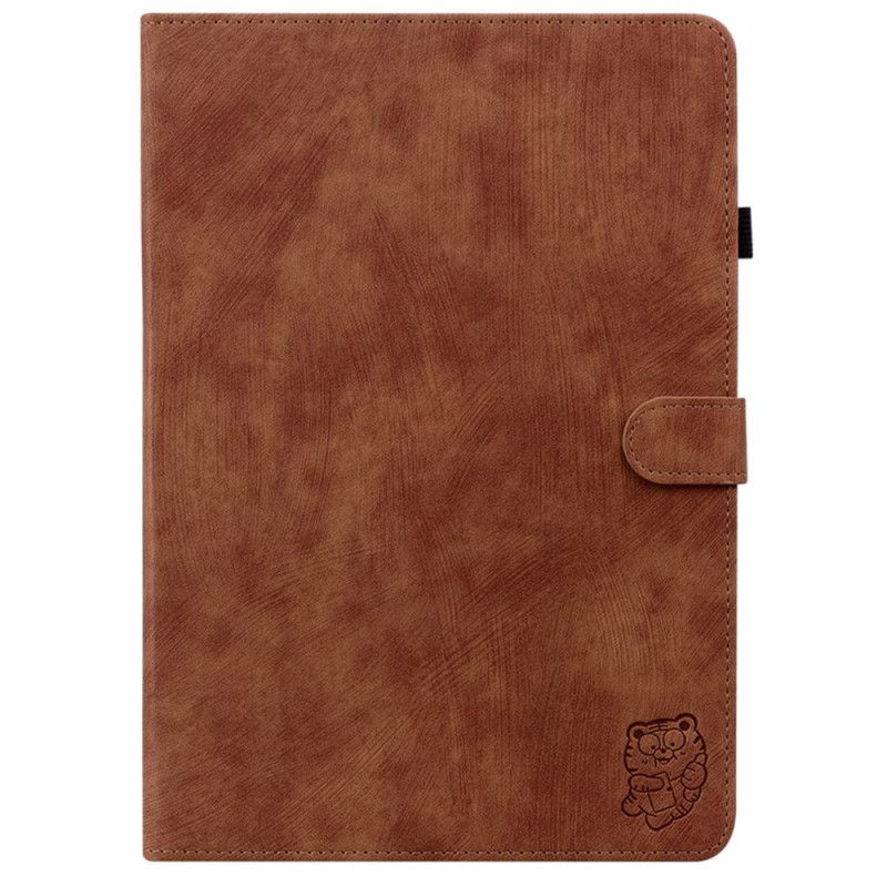 Læder Cover Samsung Galaxy Tab S9 Fe Telefon Etui Tigermønster