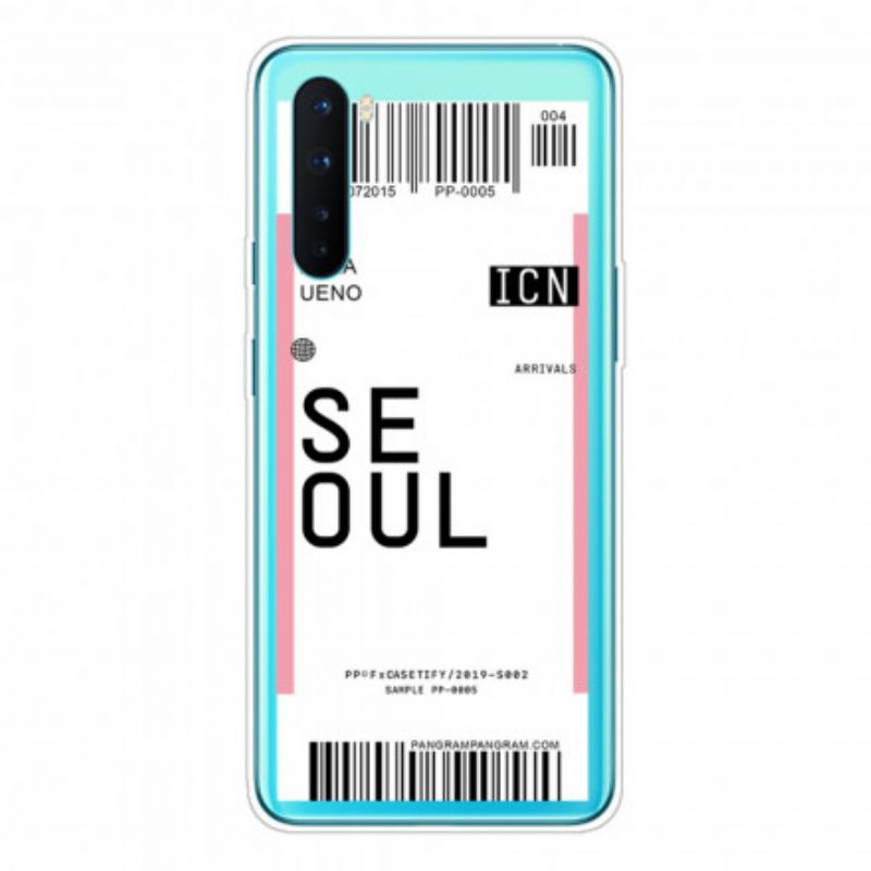 Cover OnePlus Nord Boardingkort Til Seoul