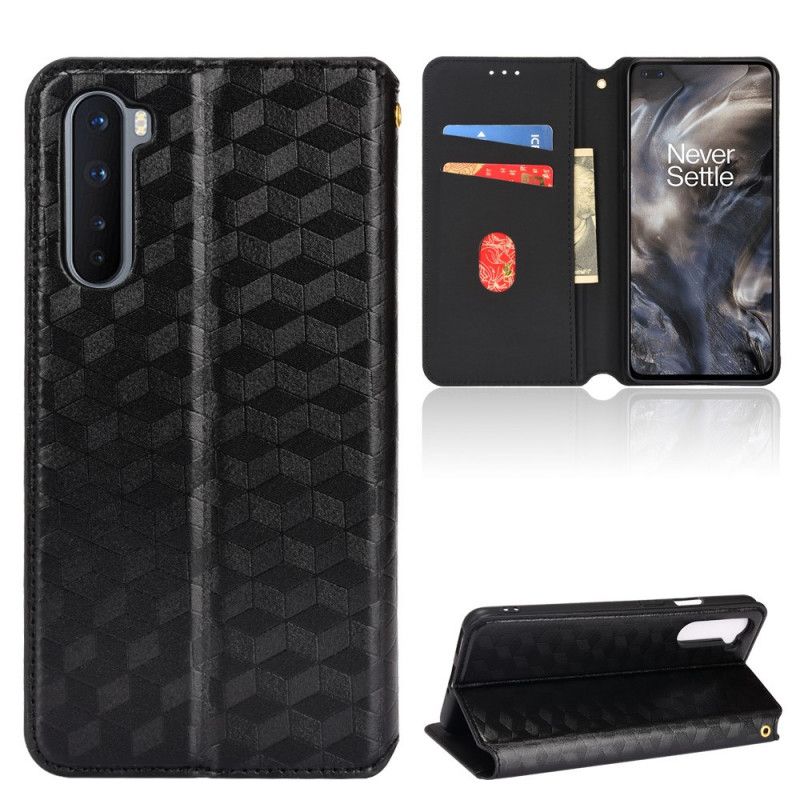 Cover OnePlus Nord Flip Cover Diamant Lædereffekt