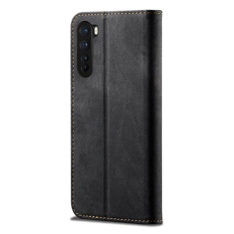 Cover OnePlus Nord Flip Cover Imiteret Læder Jeans Tekstur