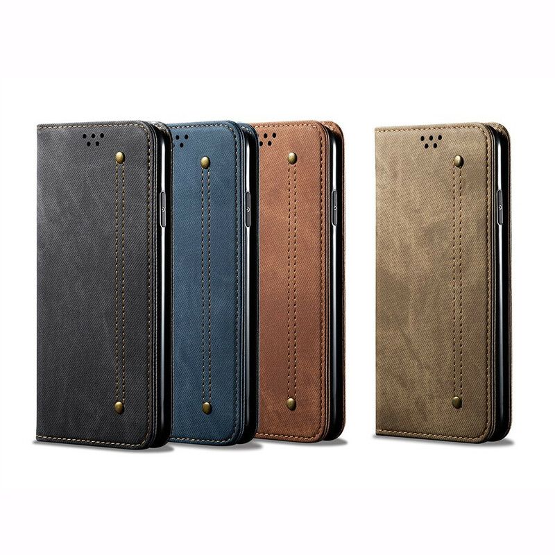 Cover OnePlus Nord Flip Cover Imiteret Læder Jeans Tekstur