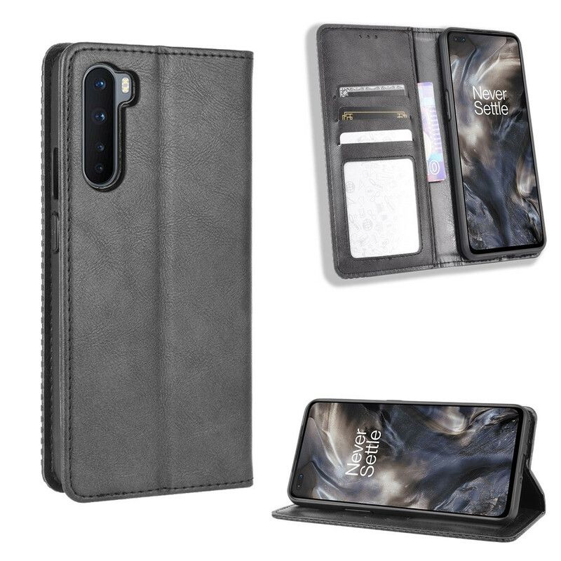 Cover OnePlus Nord Flip Cover Stylet Vintage Lædereffekt