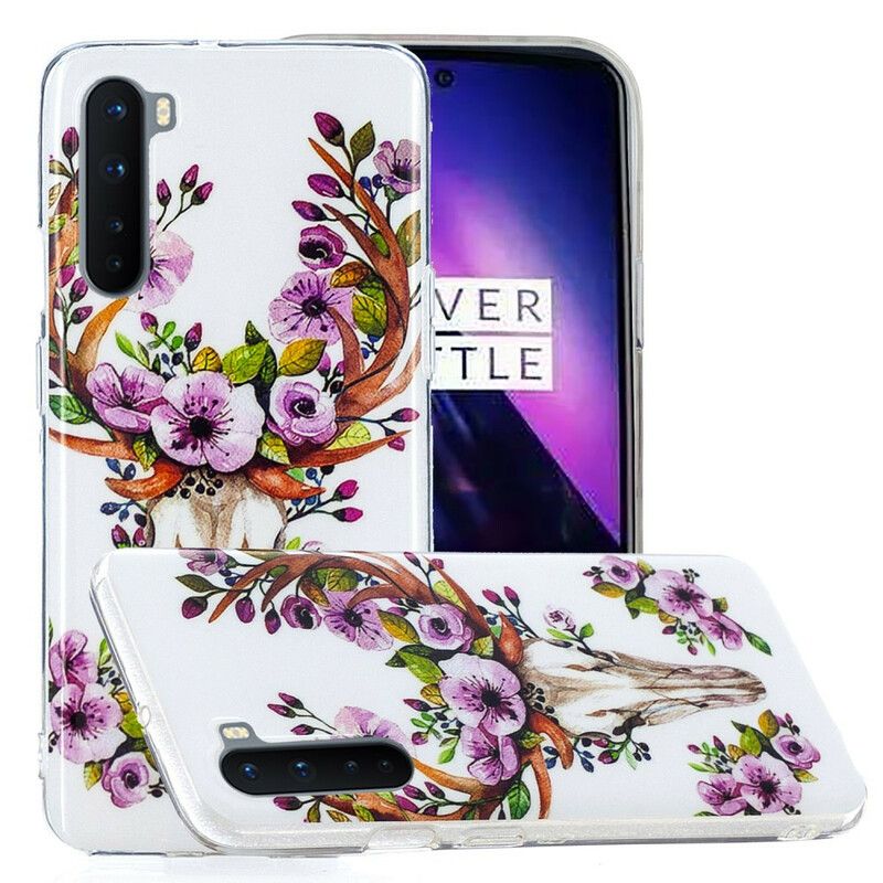 Cover OnePlus Nord Fluorescerende Blomsterelg