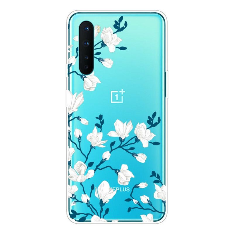 Cover OnePlus Nord Hvide Blomster