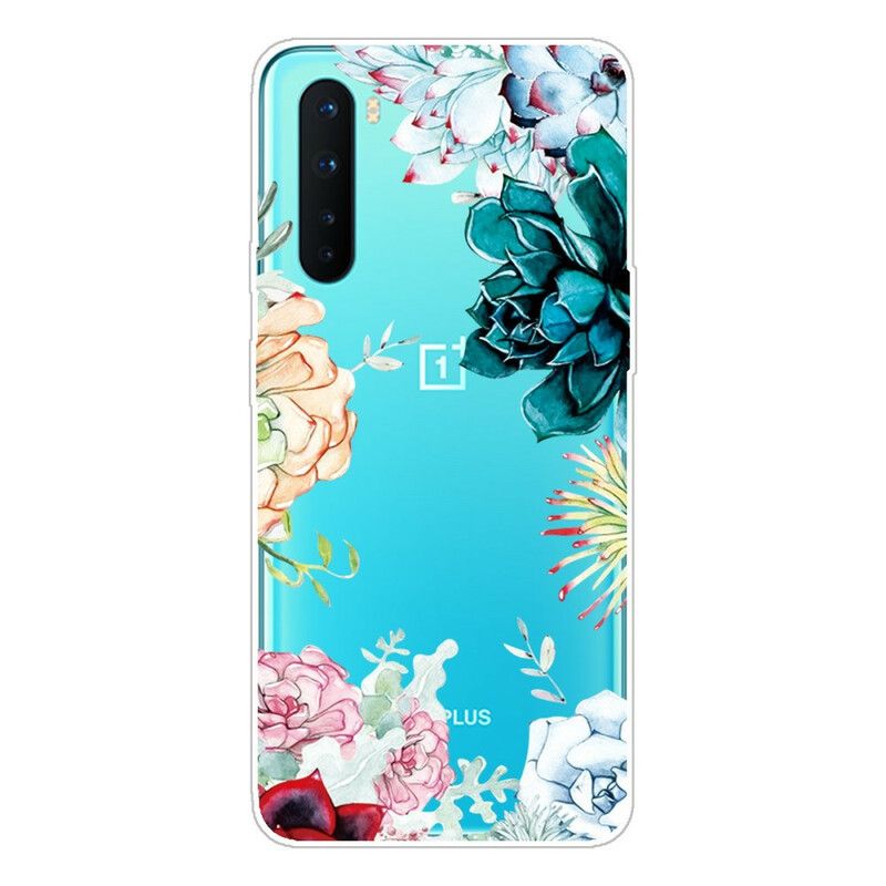 Cover OnePlus Nord Sømløse Akvarelblomster