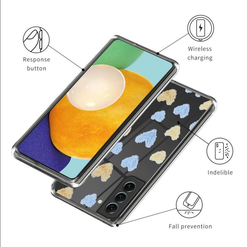 Cover Samsung Galaxy S24 Plus 5g Gule Og Blå Hjerter