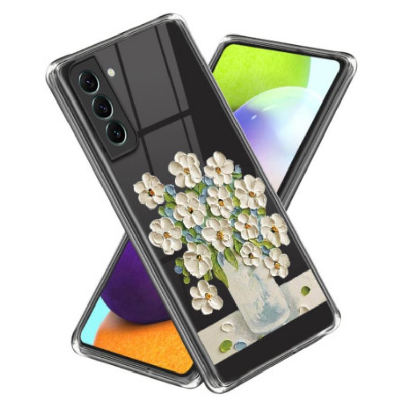 Cover Samsung Galaxy S24 Plus 5g Hvide Blomster Maleri