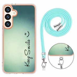 Cover Samsung Galaxy S24 Plus 5g Telefon Etui Hold Smile Cordon