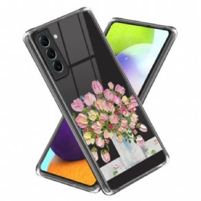 Cover Til Samsung Galaxy S24 Plus 5g Lyserøde Blomster Maleri